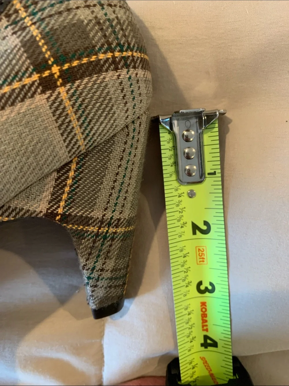 NIB Gianni Bini Beige Plaid Bow Women's Pumps US 6.5 Medium